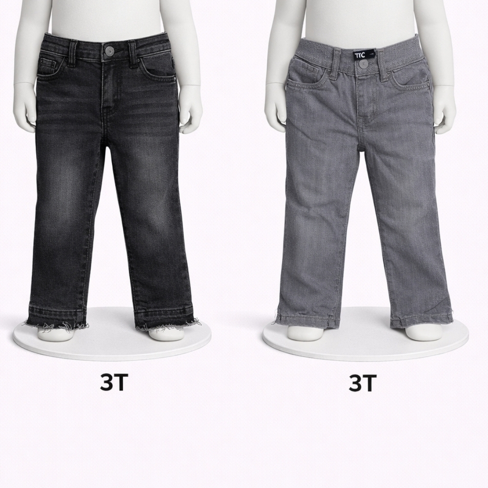 Bundle Stylish Kids Gray Denim Jeans